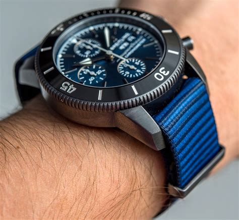 breitling superocean heritage ii chronograph 44 outerknown blue dial|breitling chronograph 44mm review.